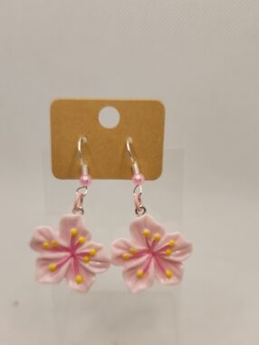 Pink Orchid Earrings